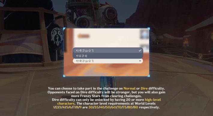 Choose From Normal & Dire Difficulty