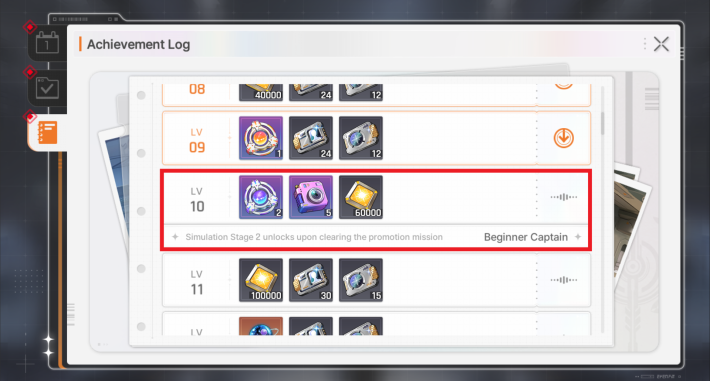 Chaos Zero Nightmare Captain Level 10