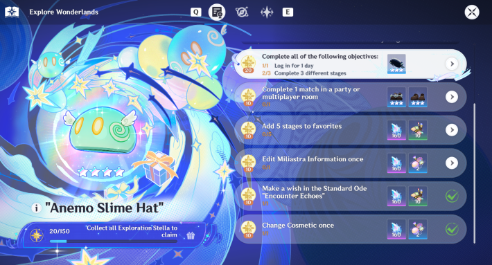 Explore Wonderlands Rewards