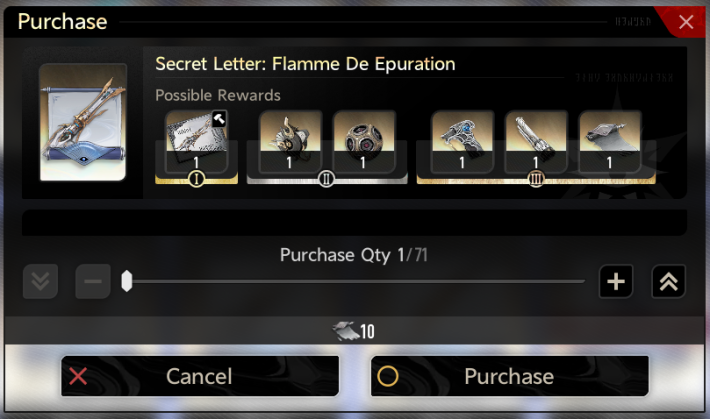 Flamme De Epuration Secret Letter