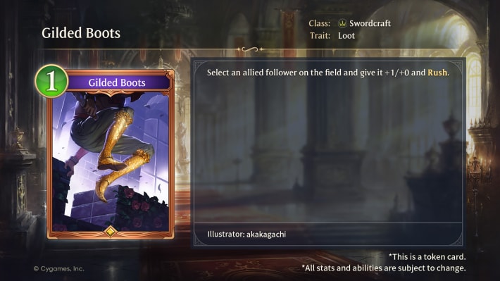 Gilded Boots Card Overview