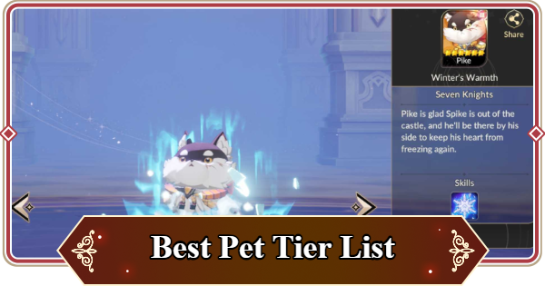 Seven Knights Re:BIRTH (7k Rebirth) - Pet Tier List