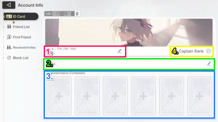 Chaos Zero Nightmare (CZN) - ID Card Settings