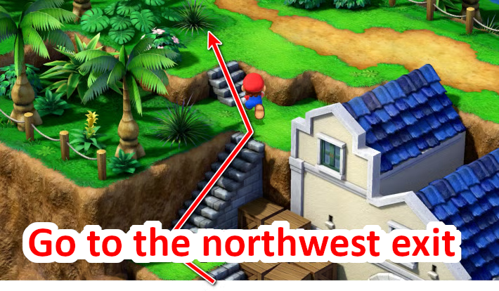 Head to the northwest exit