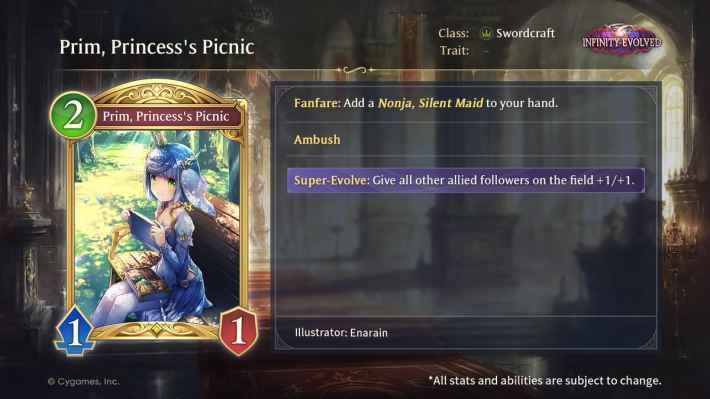 Prim, Princess's Picnic Infinity Evolved Card