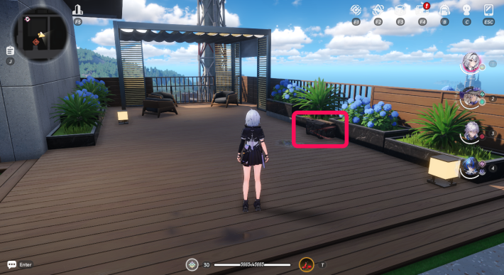 Imagen de la ubicación de la Caja Dañada en Skyview Halls de NTE Neverness to Everness