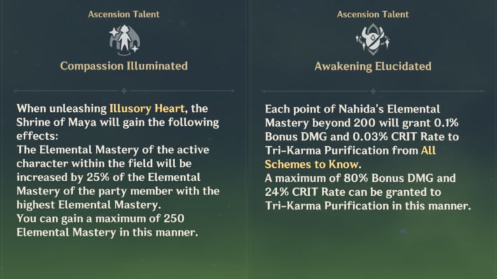 Nahida Passives