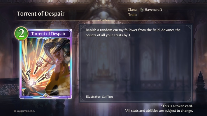 Torrent of Despair Card Overview