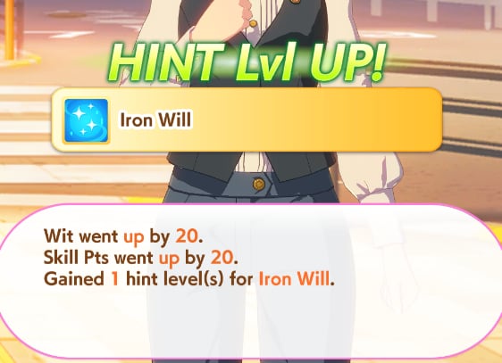 Hint acquisition screen for 