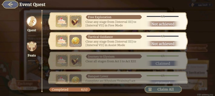 Sword of Convallaria (SoC) - Event Quests