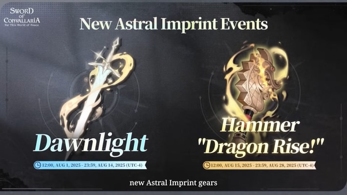 Sword of Convallaria (SoC) - New Astral Imprints