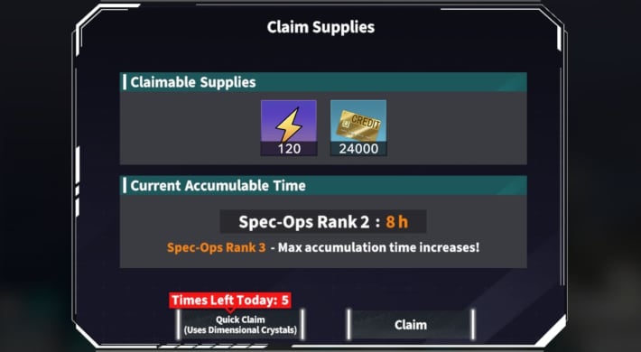 Credits from Expedition Rewards