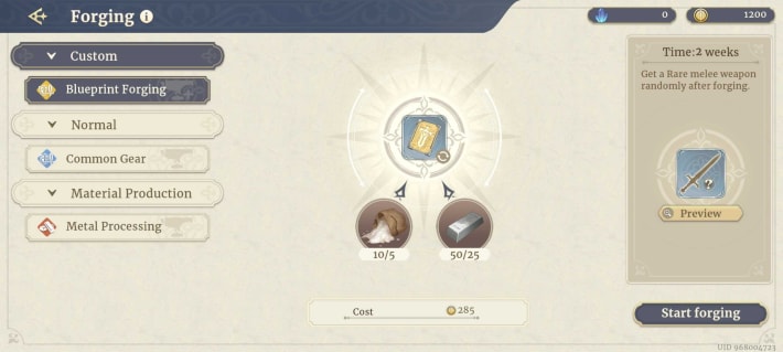 Sword of Convallaria (SoC) - Forge