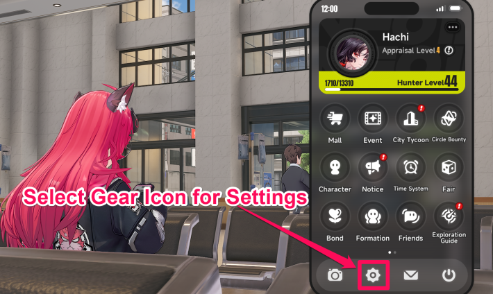 Gear Icon for Settings