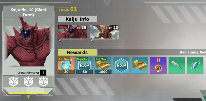 Kaiju No. 8 The Game Kaiju No. 10 (Giant Form) Boss