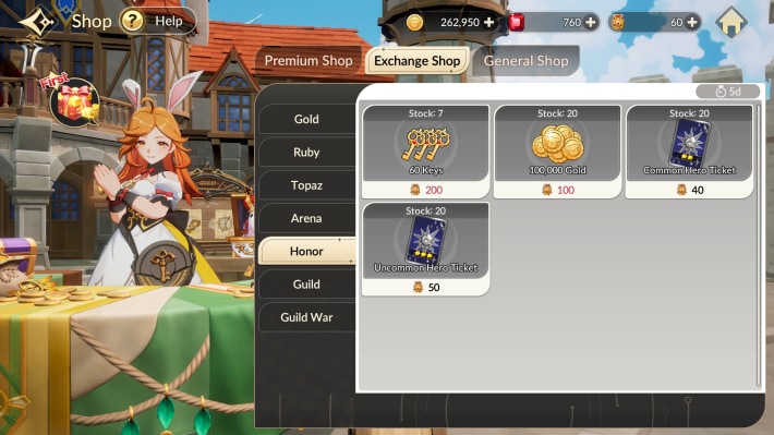 Buy Keys in Honor Shop