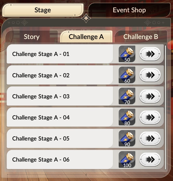 Challenges Stage