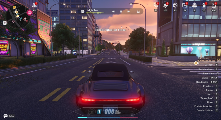 Piloto automático de NTE desactivado