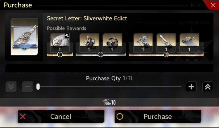 Silverwhite Edict Secret Letter