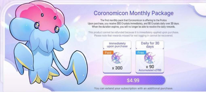  Chaos Zero Nightmare Coronomicon Monthly Package