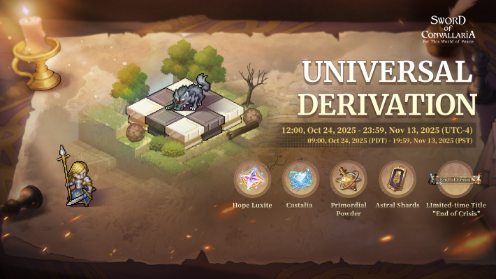 Sword of Convallaria (SoC) - Universal Derivation Rerun