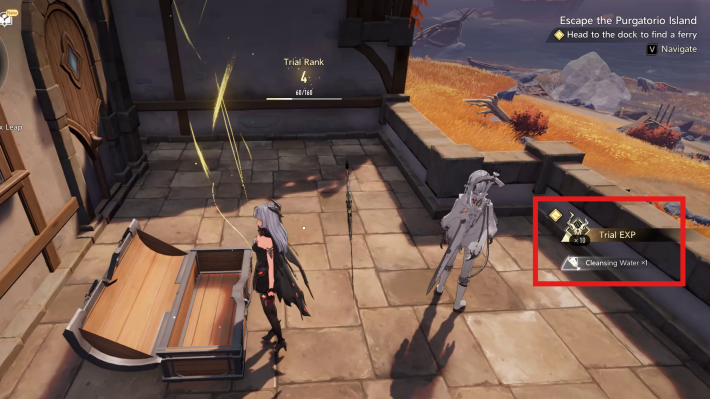 Chests gives Trial EXP and Materials