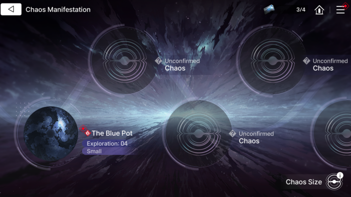 Chaos Zero Nightmare Chaos Manifestation Screen