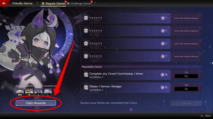 Duet Night Abyss (DNA) - Regular Games Rewards