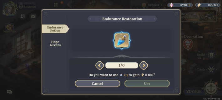 Sword of Convallaria (SoC) - Endurance Potion