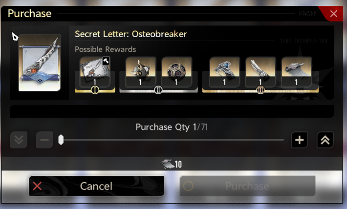 Osteobreaker Secret Letter