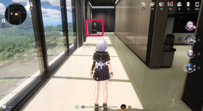 Imagen de la ubicación del Caparazón Vacío en Skyview Halls de NTE Neverness to Everness