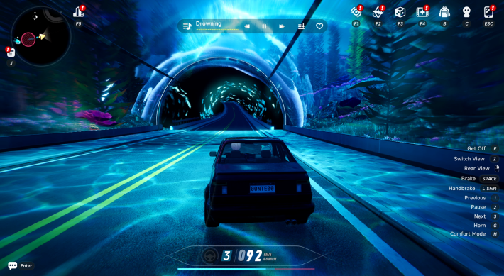 NTE Driving a Car to an Undersea Tunnel