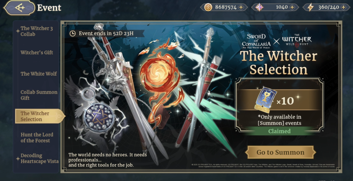 Sword of Convallaria (SoC) - Free Weapon Pulls