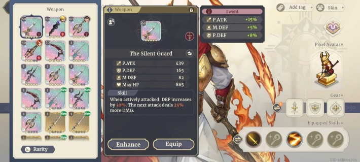 Sword of Convallaria (SoC) - Gear