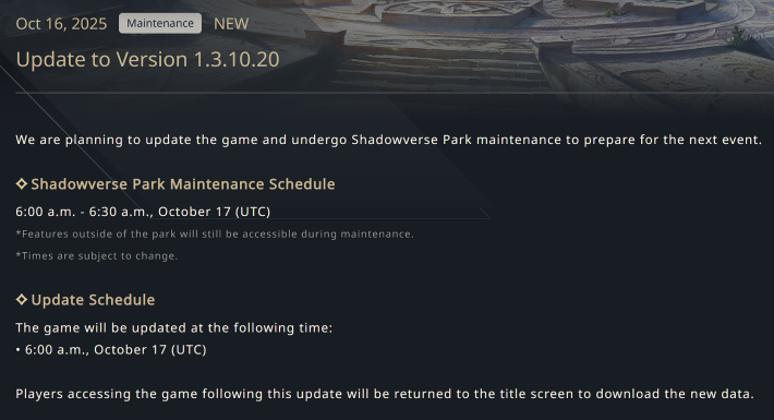 Shadowversw Worlds Beyond Update