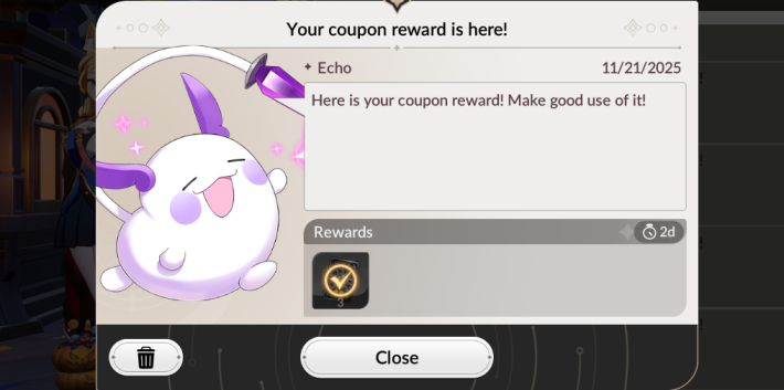 Rewards Are Sent to Mail