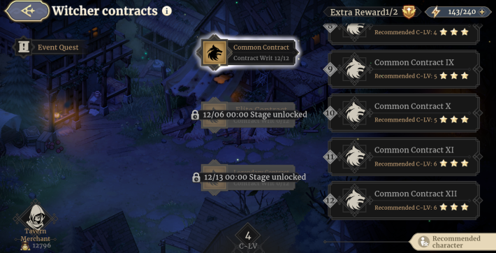 Sword of Convallaria (SoC) - Witcher contracts