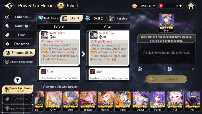 Enhance Hero Skills