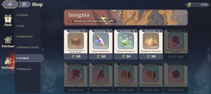Sword of Convallaria (SoC) - Insignia Shop