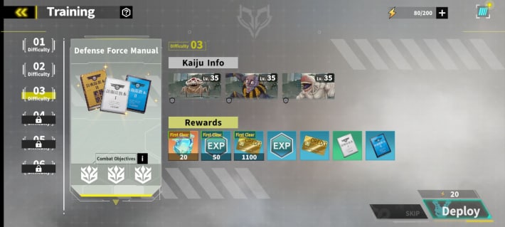 Higher Difficulty Training