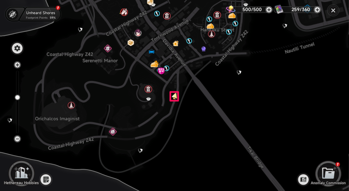 NTE Hazekura Location Map