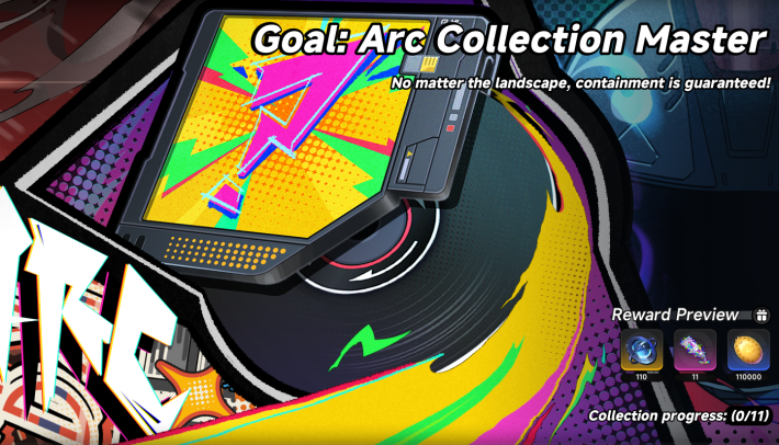 Goal: Arc Collection Master Image