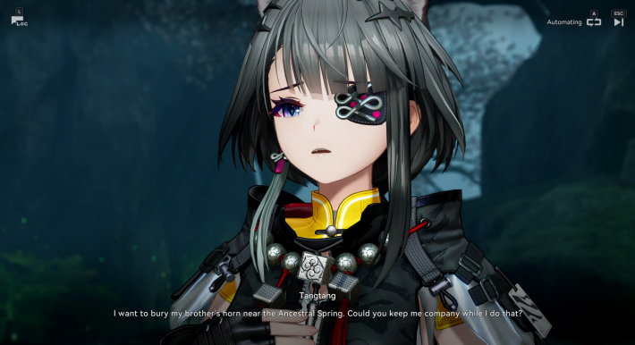 Arknights Endfield Tangtang Asks Endmin to Help Bury Ruan Yis Horn