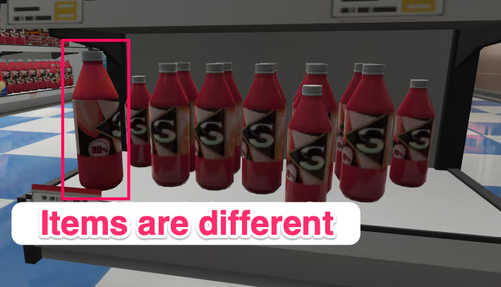 Stealable Items are Displayed Differently