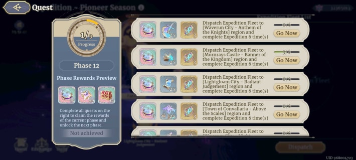 Sword of Convallaria (SoC) - Expedition Quests