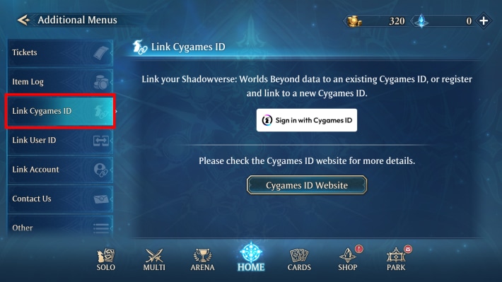 cygames link select