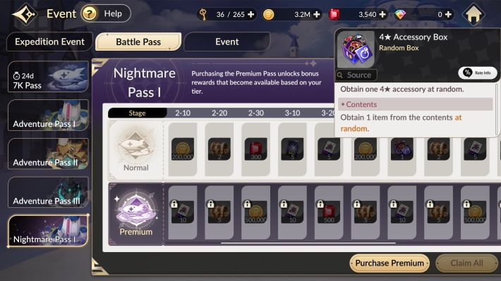 Seven Knights Re:BIRTH - Nightmare Pass I