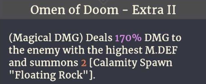 Sword of Convallaria (SoC) - Omen of Doom Effects