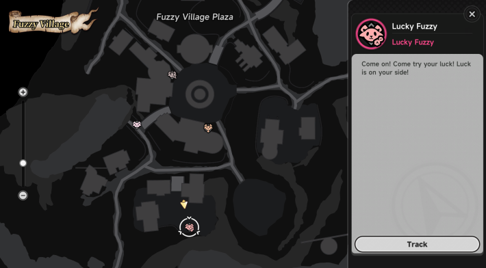 Mapa de ubicación de Lucky Fuzzy en NTE