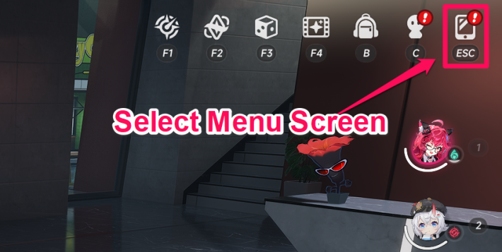 Select Menu Screen